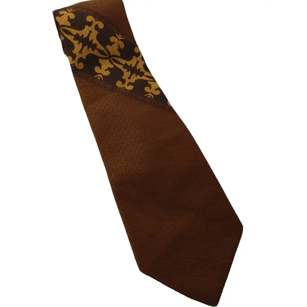 Vintage Montgomery Ward Tie Brown Fall colors 54